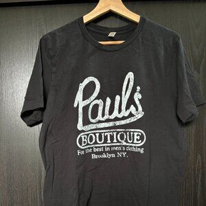 Paul’s Boutique Logo T-Shirt Men’s Large Black Graphic Tee Brooklyn NY